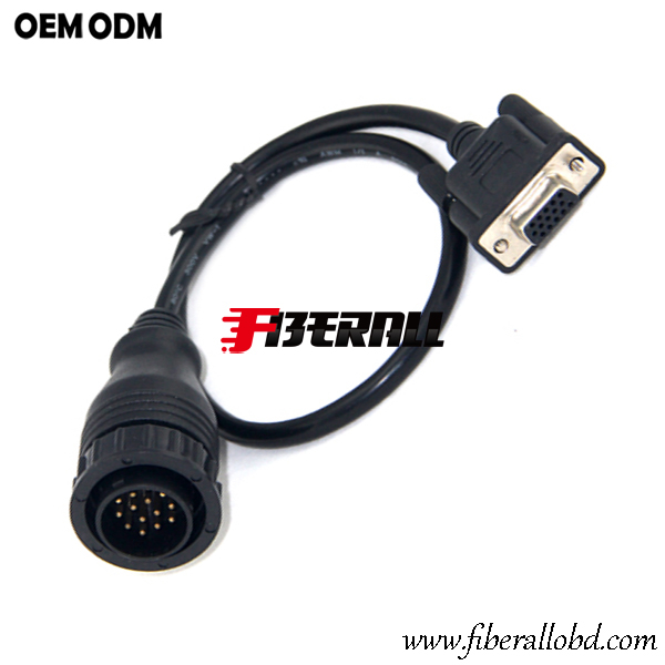 HDB15P إلى كابل تشخيص السيارات BENZ 14Pin OBD1