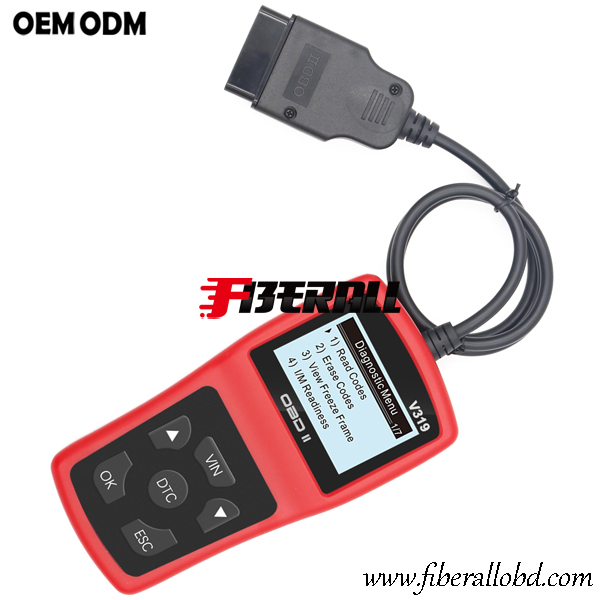 مدقق محرك OBD-II المحمول وأداة تشخيص DLC للسيارة