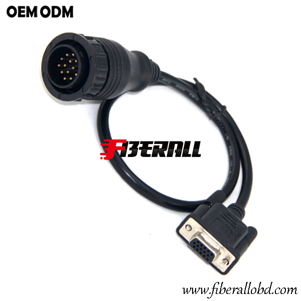 HDB15P إلى كابل تشخيص السيارات BENZ 14Pin OBD1