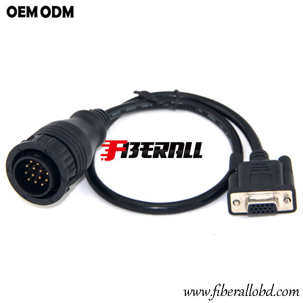 HDB15P إلى كابل تشخيص السيارات BENZ 14Pin OBD1