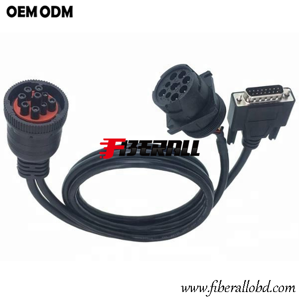 J1939 إلى DB15 Splitter Heavy-duty Diagnostic Truck Cable