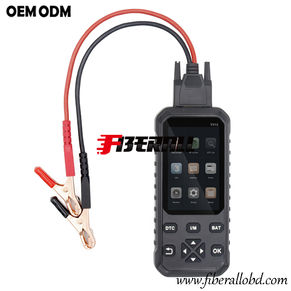 أداة تشخيص السيارات OBD وطابعة دعم اختبار البطارية